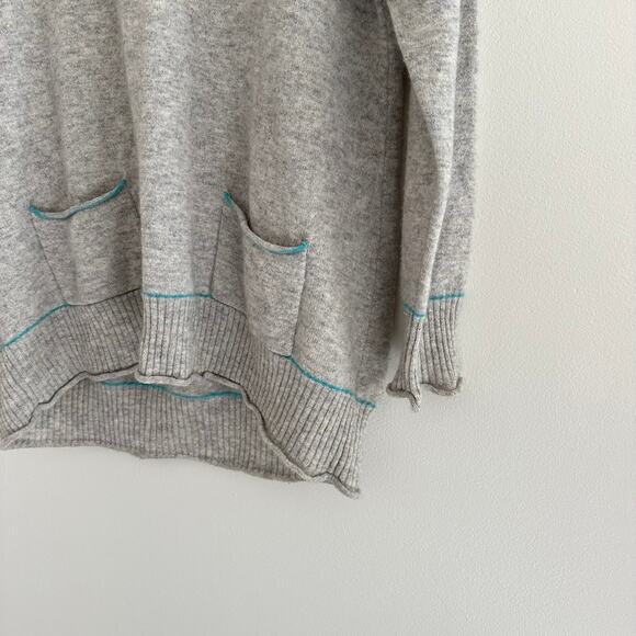 Sundance Cashmere Front Pockets Pullover Sweater Gray XS - Picture 4 of 7